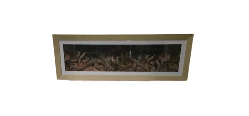 AW 0352 - Artwork - Large - Leafy Landscape Print in Framed Glass