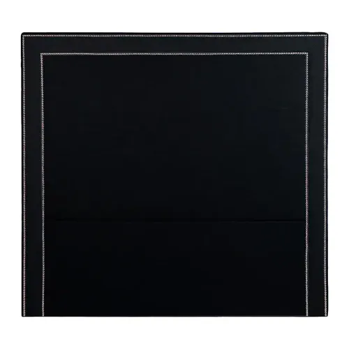 BH 4421 - Queen Bedhead - Black Velvet with White Framing Studded Front