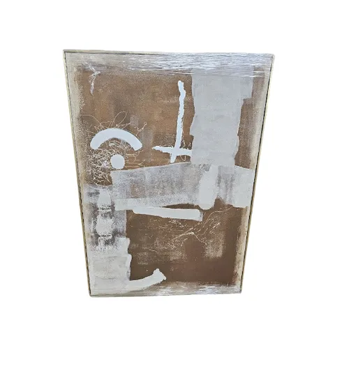 AW 1941 - Artwork - Large - JG Collection White & Brown Canvas 