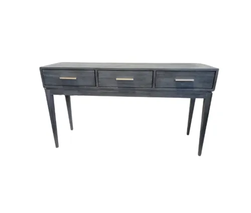 CN 3020 - Console - Grey Timber Wash Console with Gold Handles