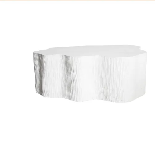 CT 0046 - Coffee Table - White Resin Natural Form