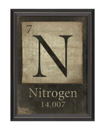 AW 1910 - Periodic Table Elements (Nitrogen) Encased in Small Artwork