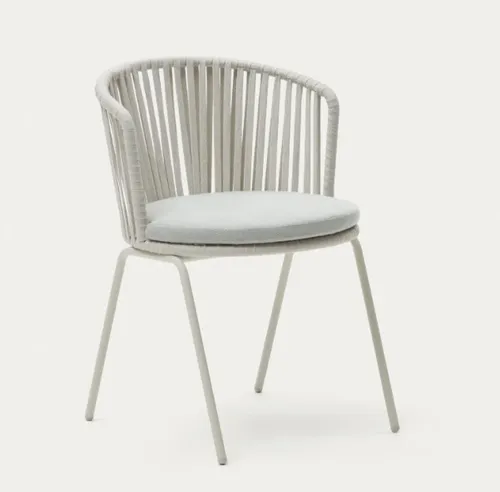 OD DC 0022 - Outdoor Dining Chair - Saconca Cord and Steel in Grey