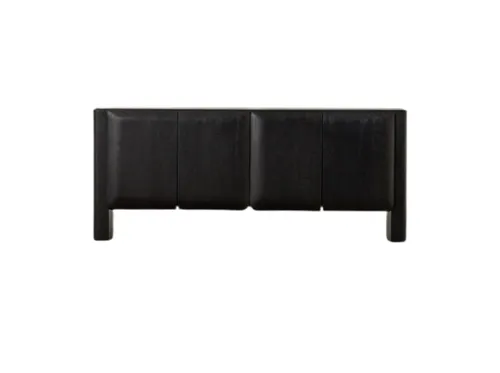 BF 1011 - Modernist Stained Black 4 Door Mango Wood Sideboard - Luxe Range