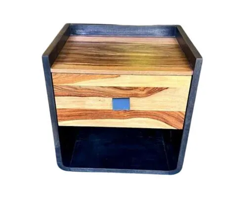 Two Tone Timber Contemporary Style Bedside Table - BST 3004