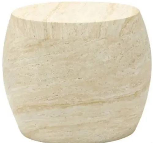 ST 0023 - Side Table -Taupe Travertine Look