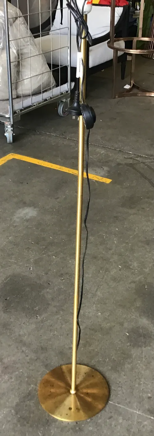 FL 9212 - Floor Lamp - Gold Stem & Circular Base