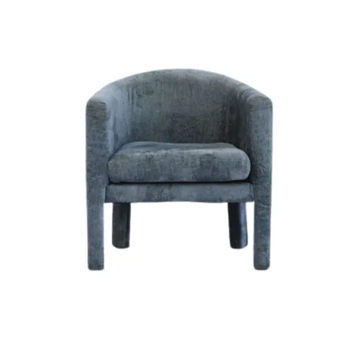 Faded Teal Curved Bucket Accent Chair - OC1968