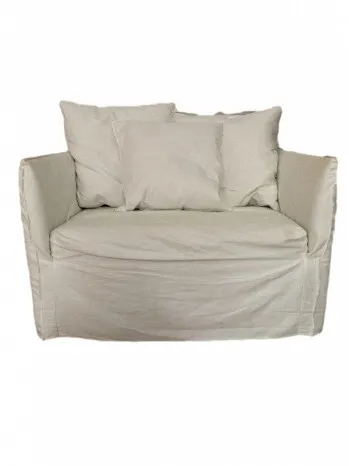 SF 6108 - Sofa - 1 1/2 Seater - Grey Linen Slip Cover Love Seat