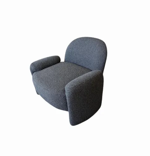 OC 1004 - Occasional Chair - Curved Back Charcoal Boucle