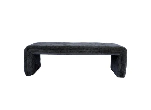 OTT 0014 - Ottoman - Green Tones Fabric Ribbed Bench