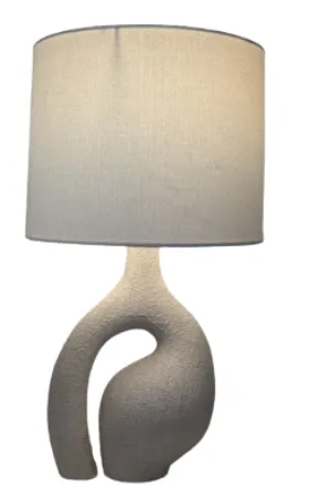 LP 0092 - Table Lamp - Sand Textured with White Shade