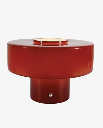 LP 0066 - Table Lamp - Ruby Red Glass Cordless Rechargeable Lamp