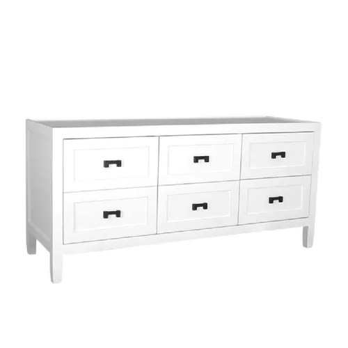 BF 1068 - Queens Series White Buffet with Black Handle Detailing - Standard Range