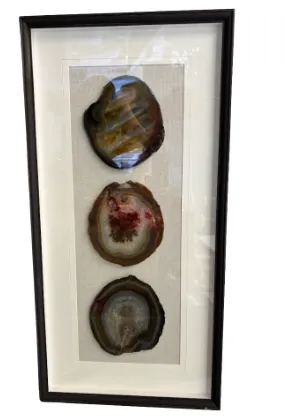 AW 0084 - Artwork - Medium - Agate Stone in Black Frame