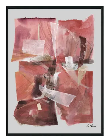 AW 0092 - Artwork - Large - Ruby Abstract Canvas Painting