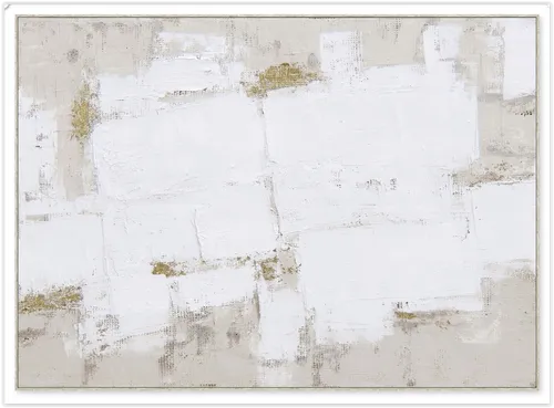 AW 3456 - Textured Plaster earthy Mosaic Large Framed Canvas