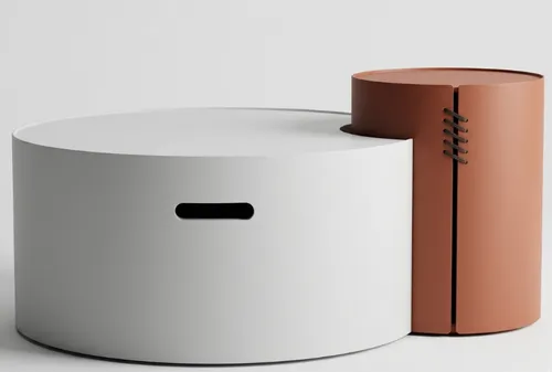 OD CT 0055 - Premium Outdoor Aluminium Two Piece Coffee Table Set (White & Rust)