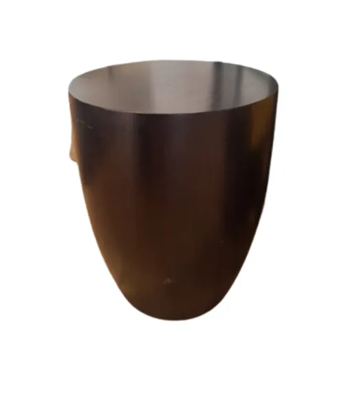 ST 3285 - Side Table - Dark Brown Round/Conical Solid Timber Drum