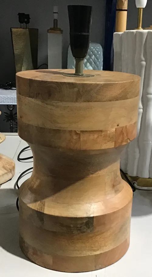 LP 9026 - Table Lamp - Routed Timber Cylinder