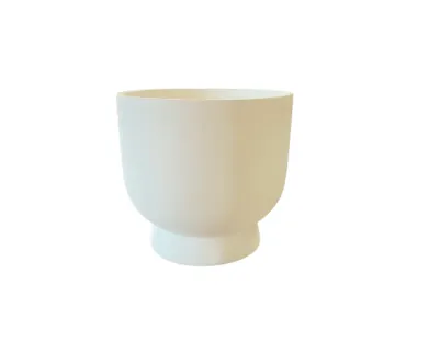 ACC 60006 - Medium Round Smooth White Plant Pot