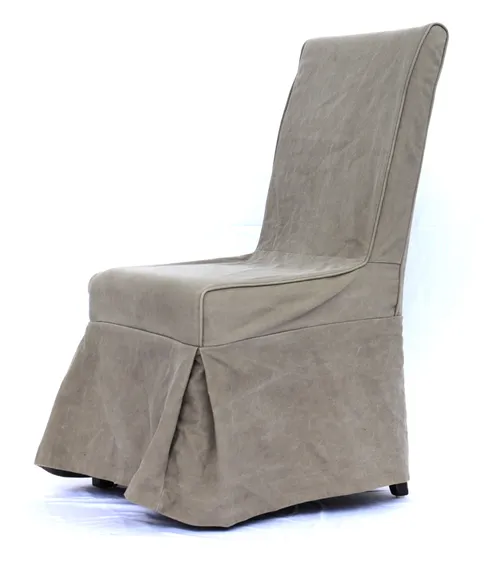 DC 6025 - Dining chair - Grey Skirted Slip Cover with Lattice Back