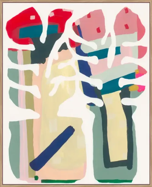 AW 0511A - Artwork - Large - Funky Shape & Colour Pots & Plants 1 