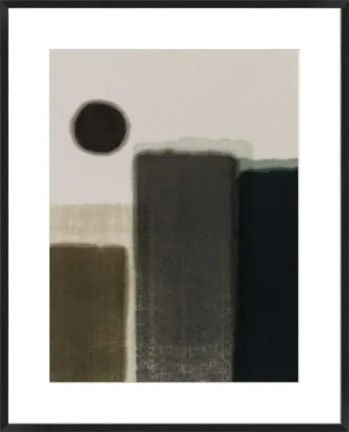 AW 0509B - Artwork - Large - City Skyline Shadows 2 in Black Frame