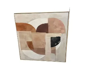 AW 9887 - Textured Abstract Neutral Tones Medium Canvas