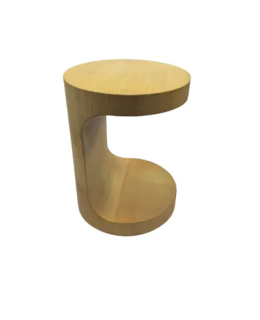 ST 0039 - Side Table - Malaya pine light timber swivel base