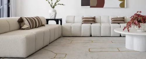 SF 0003 - Modular Sofa - 6 Piece White Boucle Cloud Suite