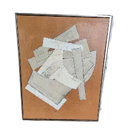 AW 0520 - Artwork - Large - Orange Sci-Fi Canvas in Gold Frame