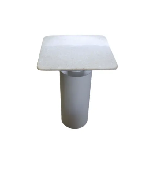 ST 1005 - Side Table - Marble Top with White Base