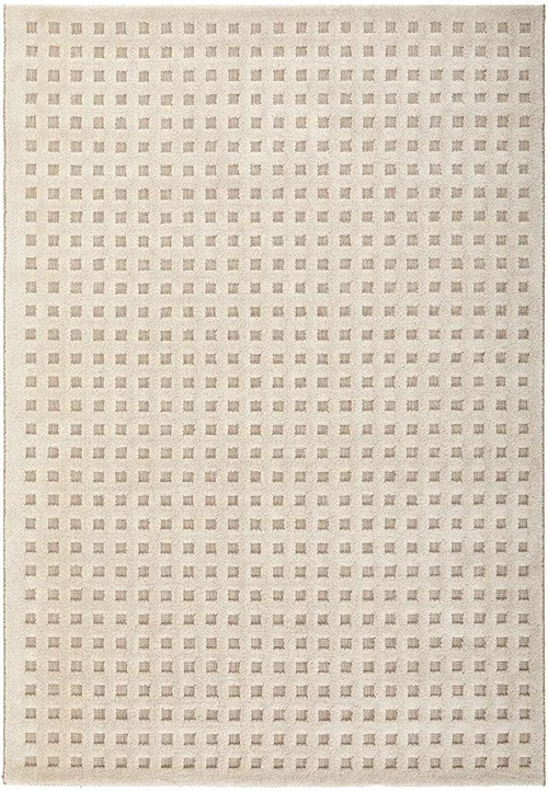 RG 0057 - Rug - Large - Modern Chequered Pile Patterned Natural/Beige (340cm x 240cm / 11mm Pile)