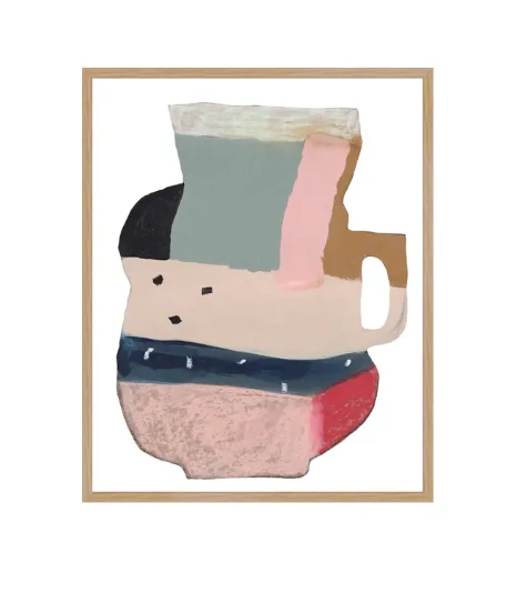 AW 0465B - Abstract Multi Colour Teddy Cookie Large Artwork