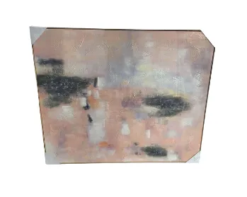 AW 8002 - Artwork - Large - Abstract Canvas Watercolour Natural Timber Frame 
