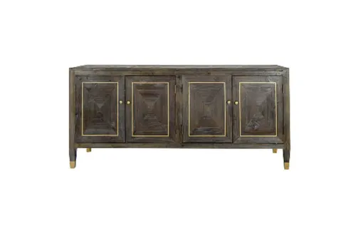 BF 3500 - 4 Door Charcoal Pine Buffet with Gold Detailing & Legs - Standard Range