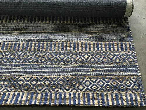 RG 7762 - Rug - Medium - Luenta Natural & Blue Sisal Type Weave