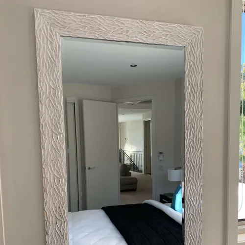 MIR 3080 - Mirror - Large Rectangular with White Textured Frame