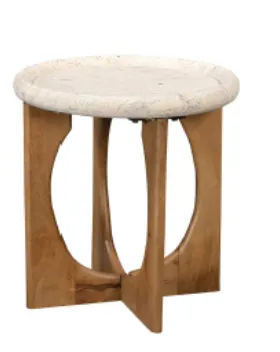 ST 0020 - Side Table - Jonas with Stone Top - Natural