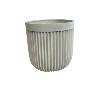 ACC 60008 - Large Smooth Concrete Textured Ribbed Plant Pot