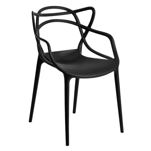 OD DC 1001 - Outdoor - Dining Chair - BANC Black Polypropylene Winged Lattice