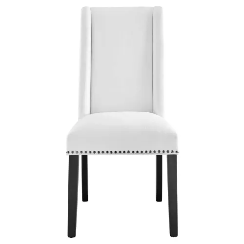 DC 6030 - Dining Chair - Beige Fabric Studded Edging with Black Legs