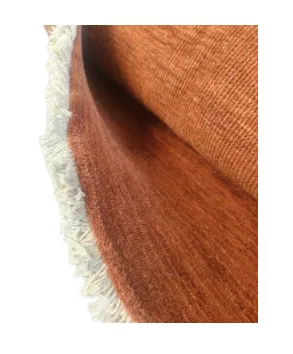 RG 0037 - Rug - Medium - Red Short Weave with Frayed White Edges