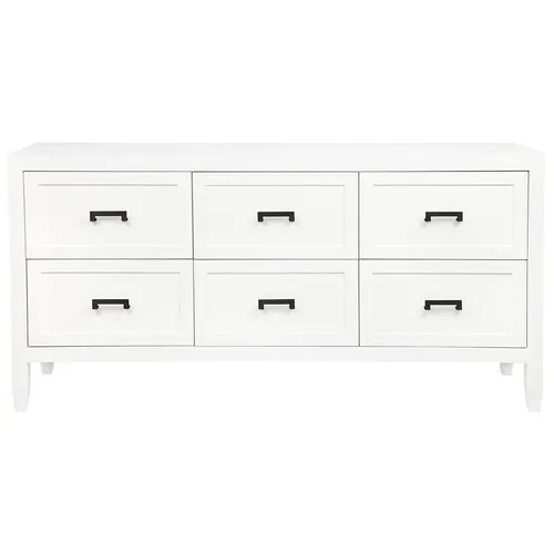 BF 1068 - Queens Series White Buffet with Black Handle Detailing - Standard Range