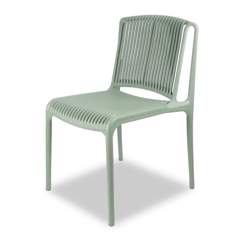 OD DC 0006 - Outdoor Dining Chair - Slatted Propylene in Sage Green