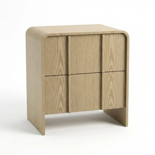 2 Drawer - Roosevelt Natural Oak Bedside Table - BST 0013