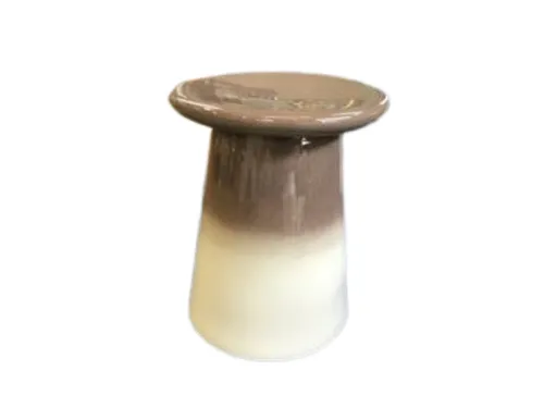 ST 6222 - Side Table - Ceramic  Cream/Brown Two Tone