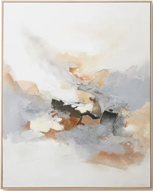 AW 0016 - Artwork - Extra Large - Hand Painted Wall Art in Brown/Natural Tone