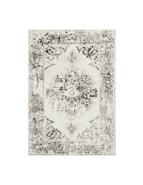 RG 6551 - Rug - Extra Large -Traditional Style Black & White Marble Pattern 